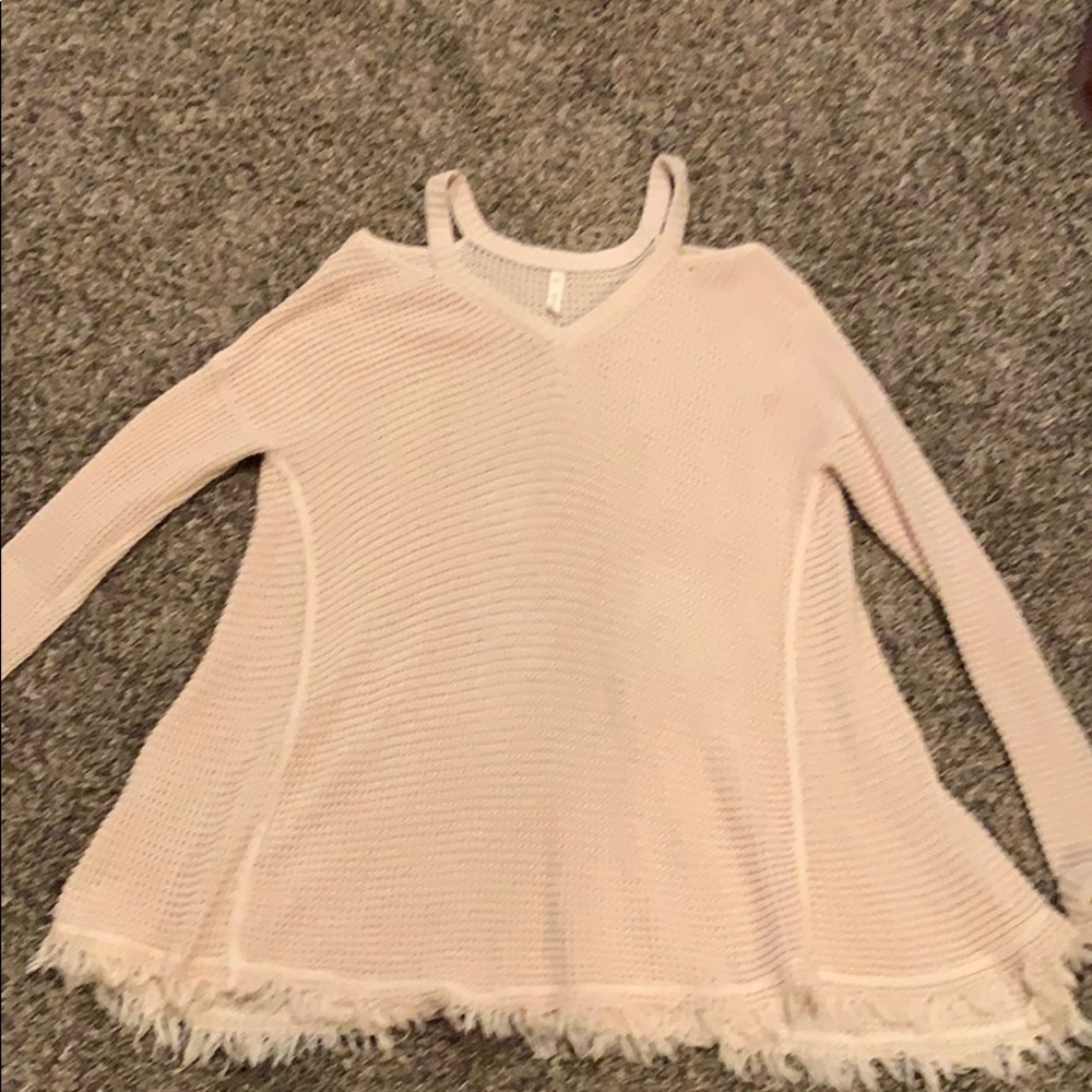Super Cute Cold Shoulder Sweater Tunic